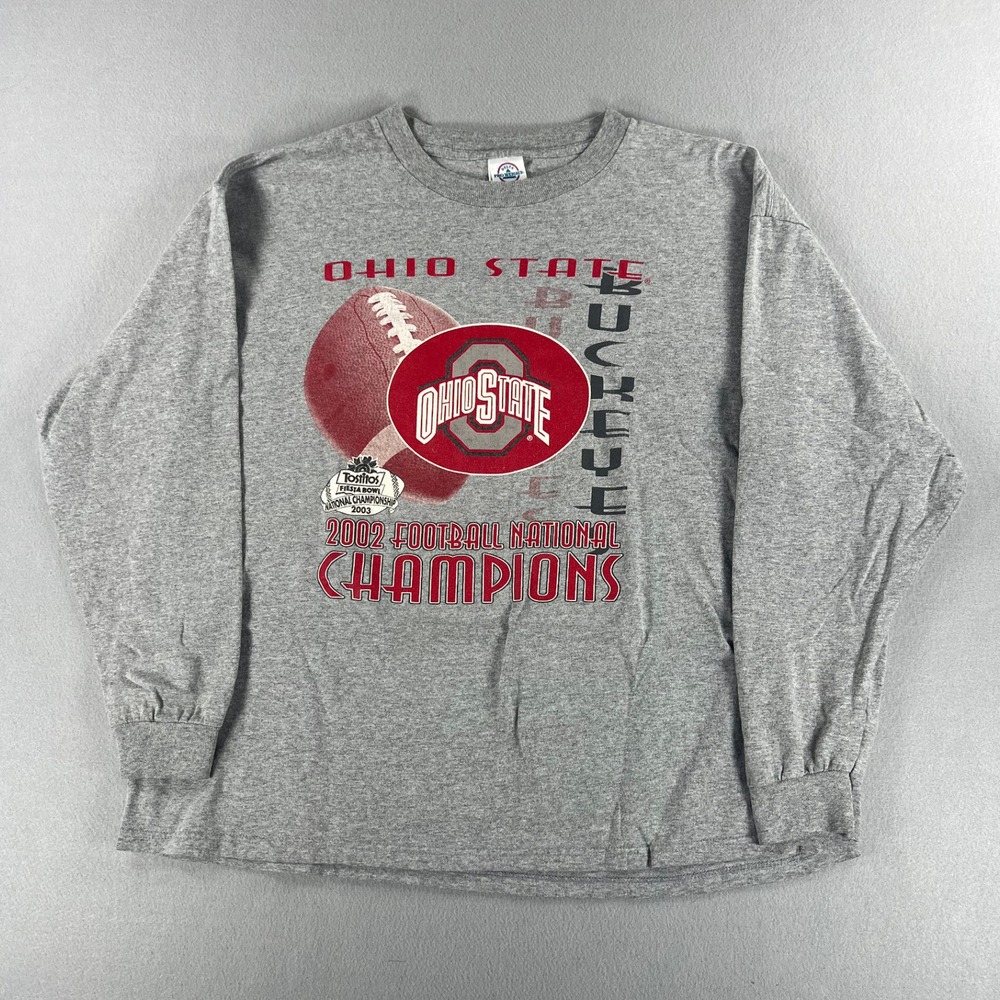 Vintage Y2K Delta Pro Weight Ohio State Champions Graphic Long Sleeve Mens XL